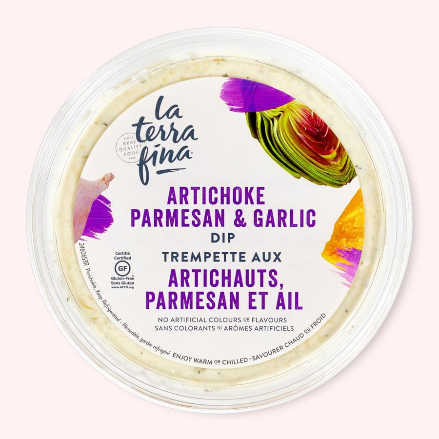 Artichoke Parmesan & Garlic Dip / Gros morceaux artichaut, parmesan et ail trempette packaging