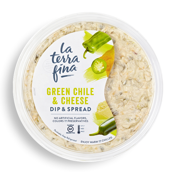 Green Chile & Cheese<br /> Dip & Spread packaging