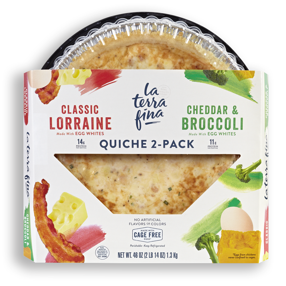 Classic Lorraine / Cheddar & Broccoli Quiche <i>Variety 2 Pack</i>