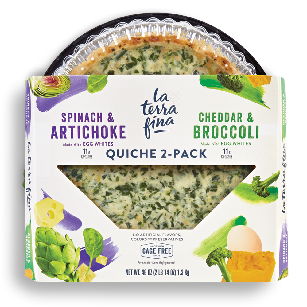 Spinach & Artichoke / Broccoli & Cheddar<br/> Quiche <i>Variety 2 Pack</i>