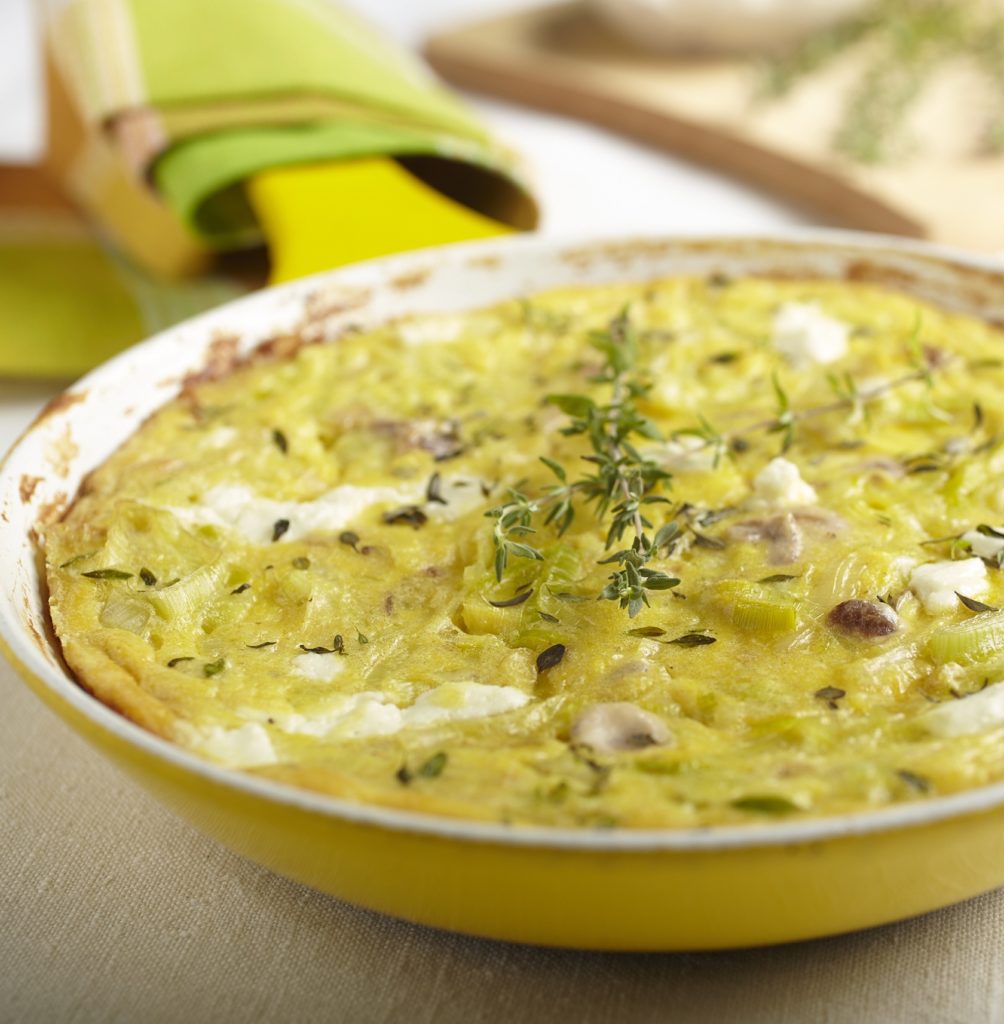 Leek & Goat Cheese Frittata