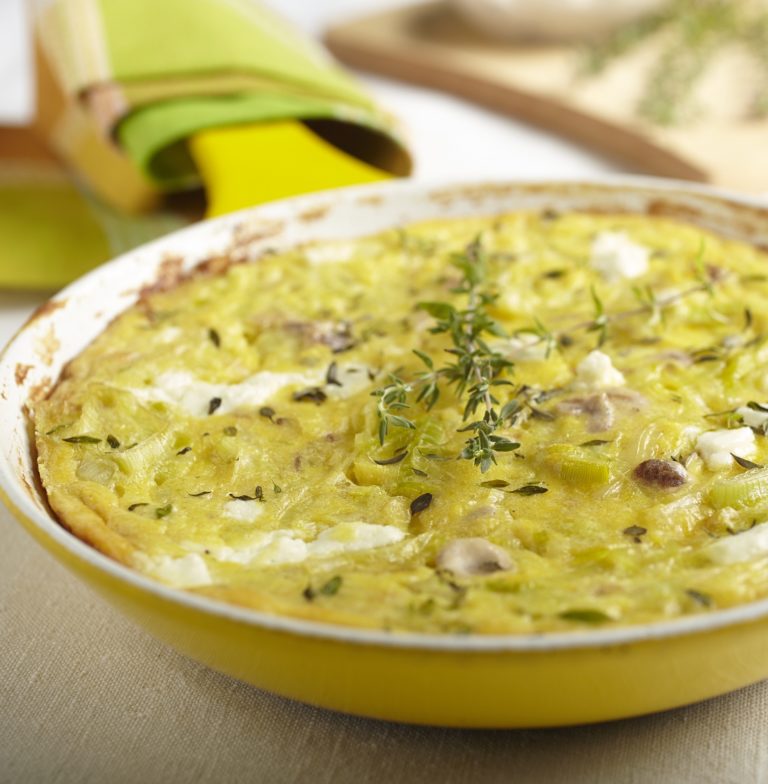Leek & Goat Cheese Frittata