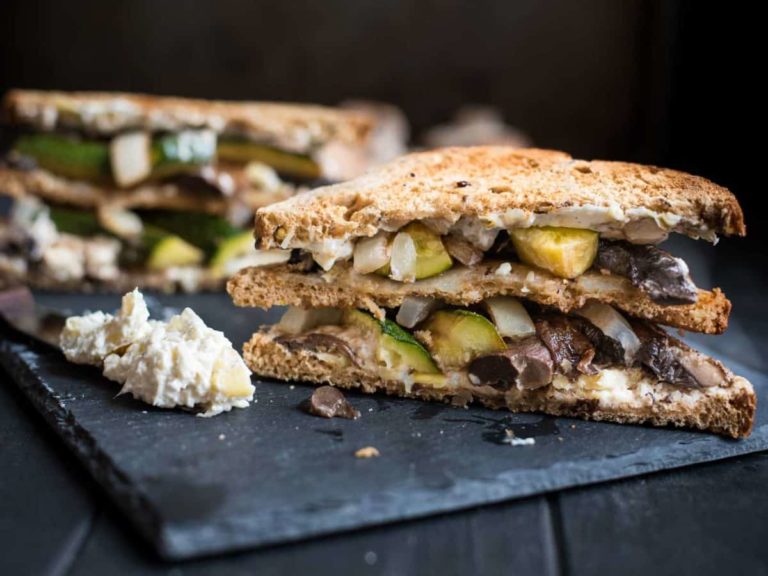 Roasted Portobello Mushroom Veggie Sandwich