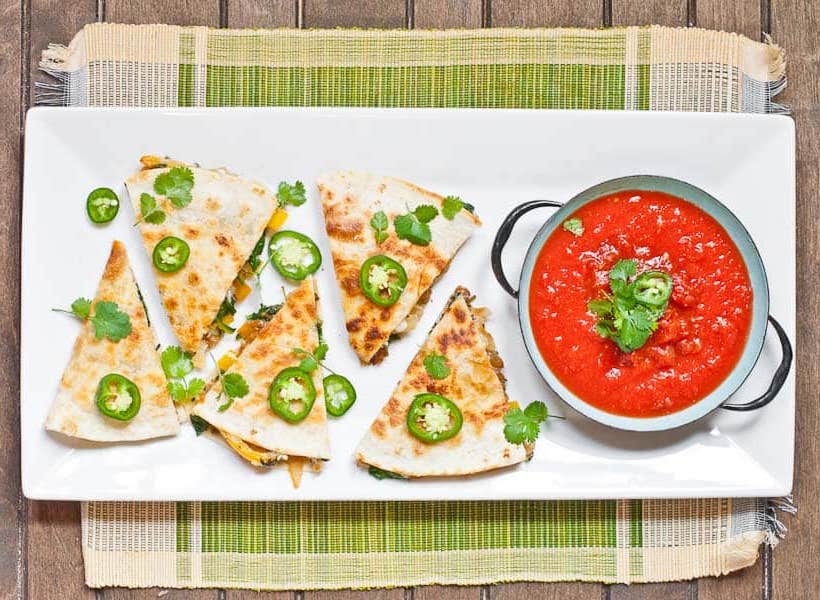 Spinach Artichoke Quesadillas