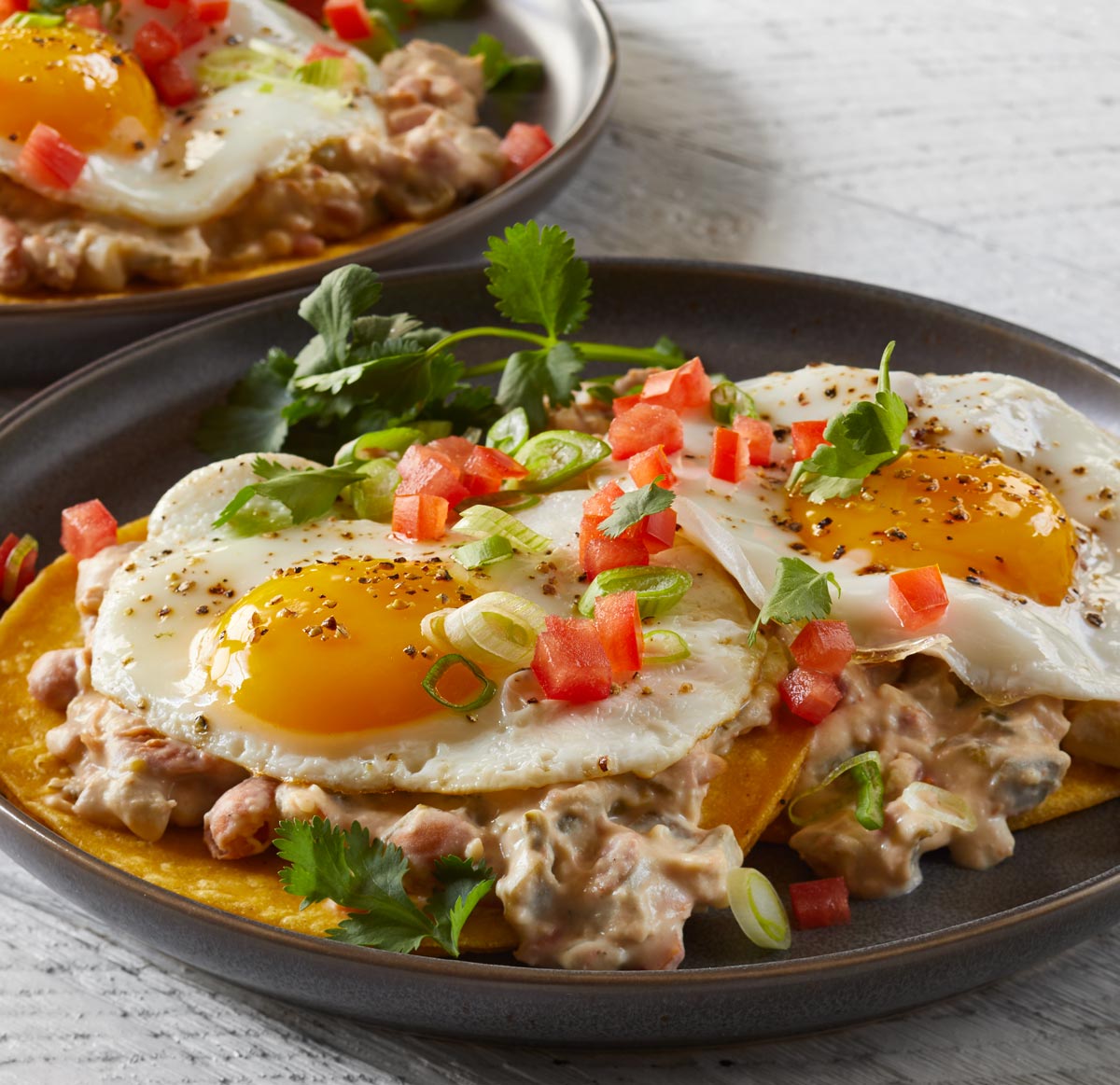 Plate of Green Chile Huevos Rancheros