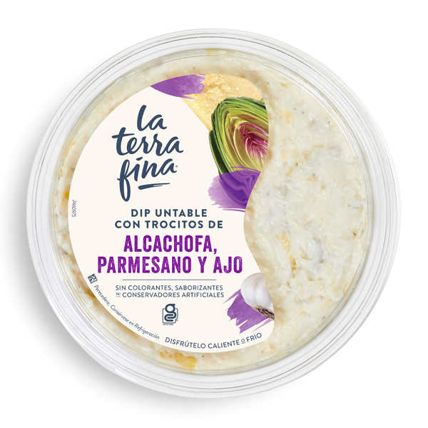 Dip Untable Con Trocitos De Alcachofa Parmesano Y Ajo