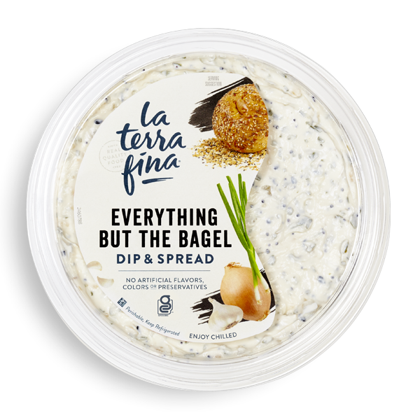 Everything But The Bagel <br/>Dip & Spread packaging
