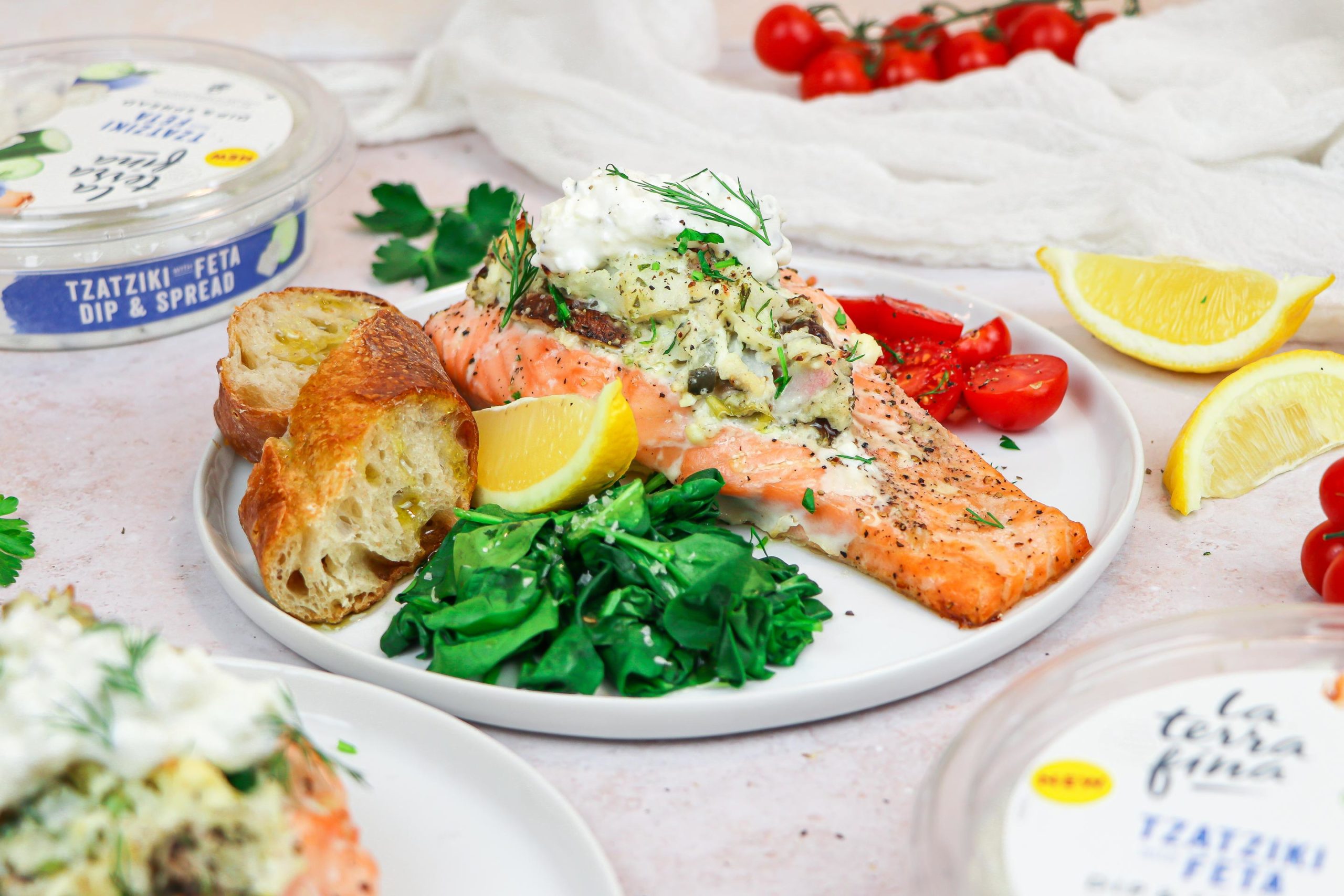 Mediterrenean Stuffed Salmon