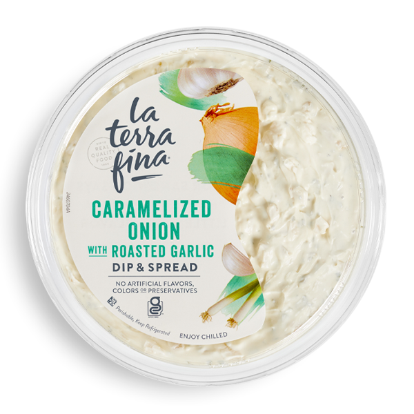 Caramelized Onion with Roasted Garlic Dip & Spread packaging