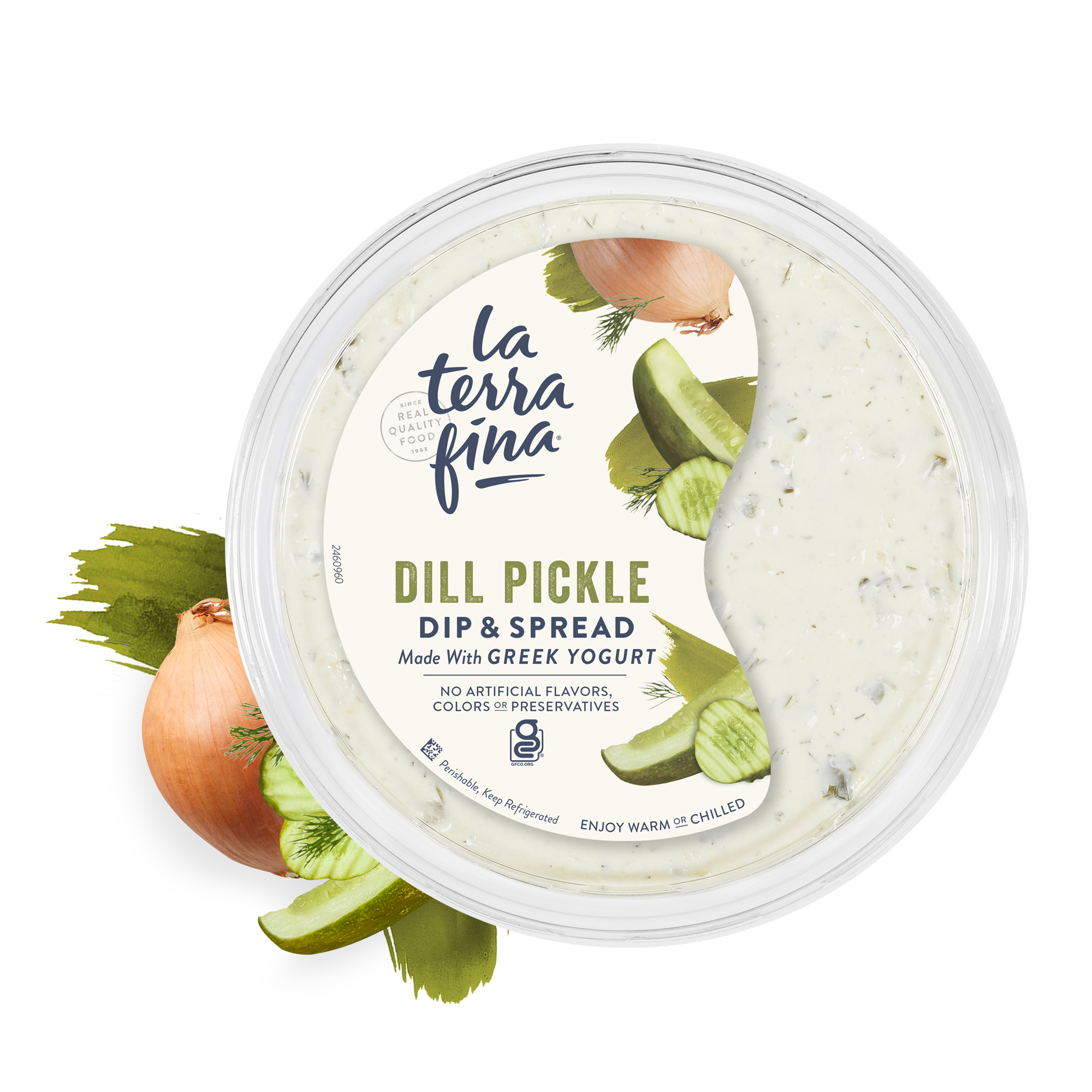La Terra Fina Dill Pickle Dip Collage