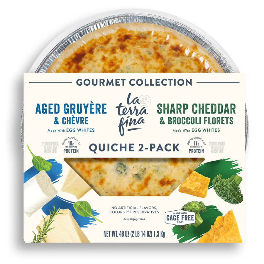 La Terra Fina Aged Gruyere & Cheddar Broccoli Quiche