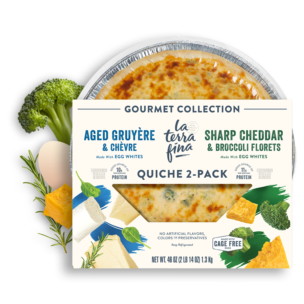 La Terra Fina Aged Gruyere & Cheddar Broccoli Quiche