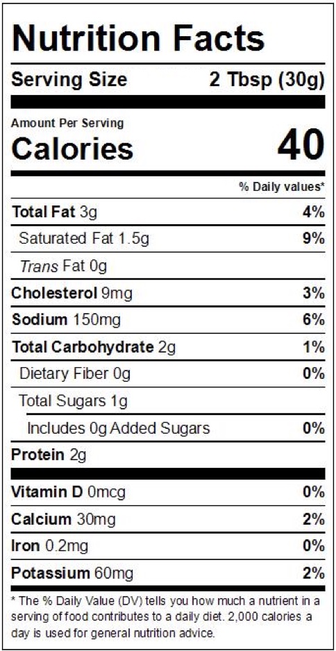 nutrition facts southwest fiesta dip