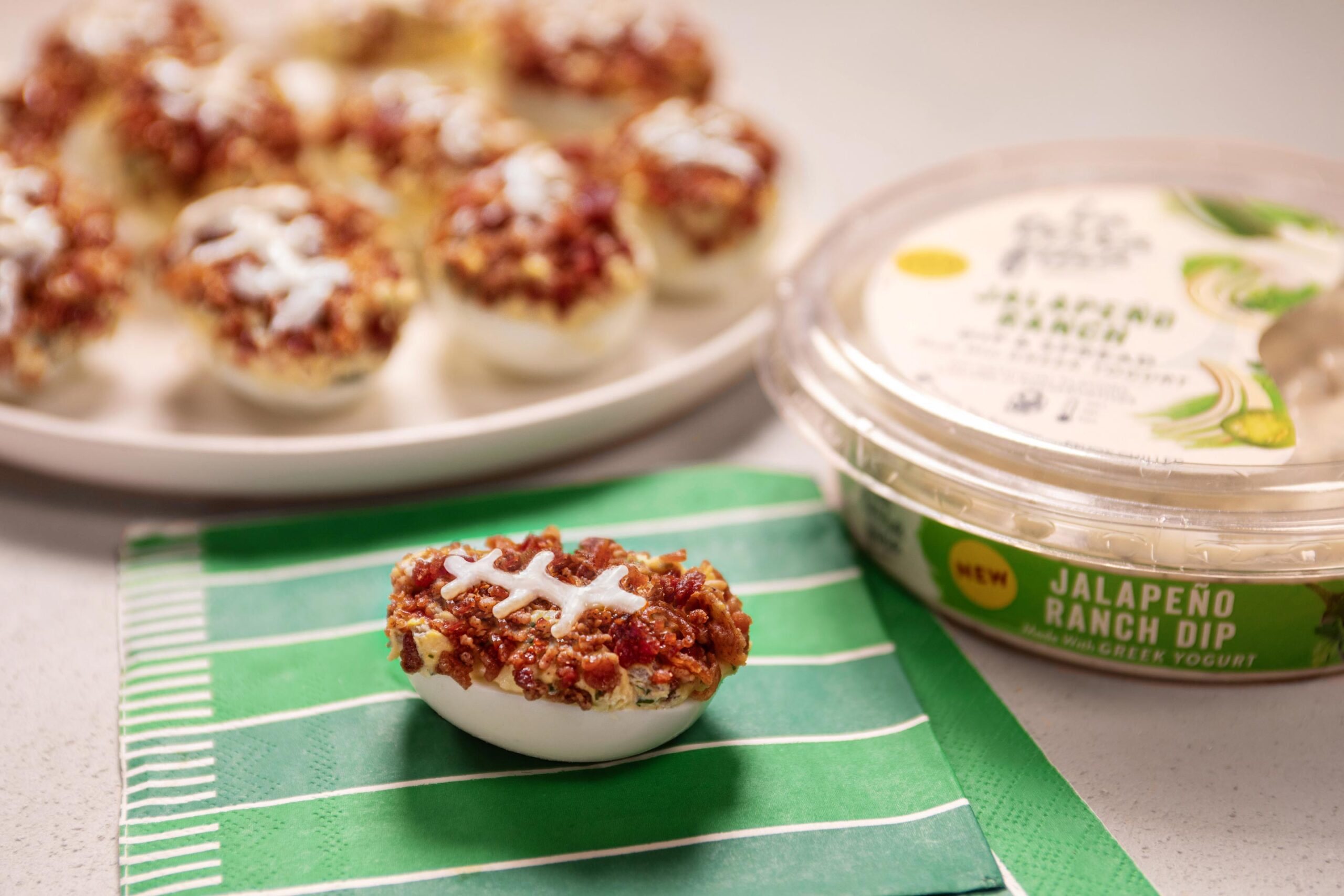 Jalapeño Ranch Deviled Eggs with a Kick