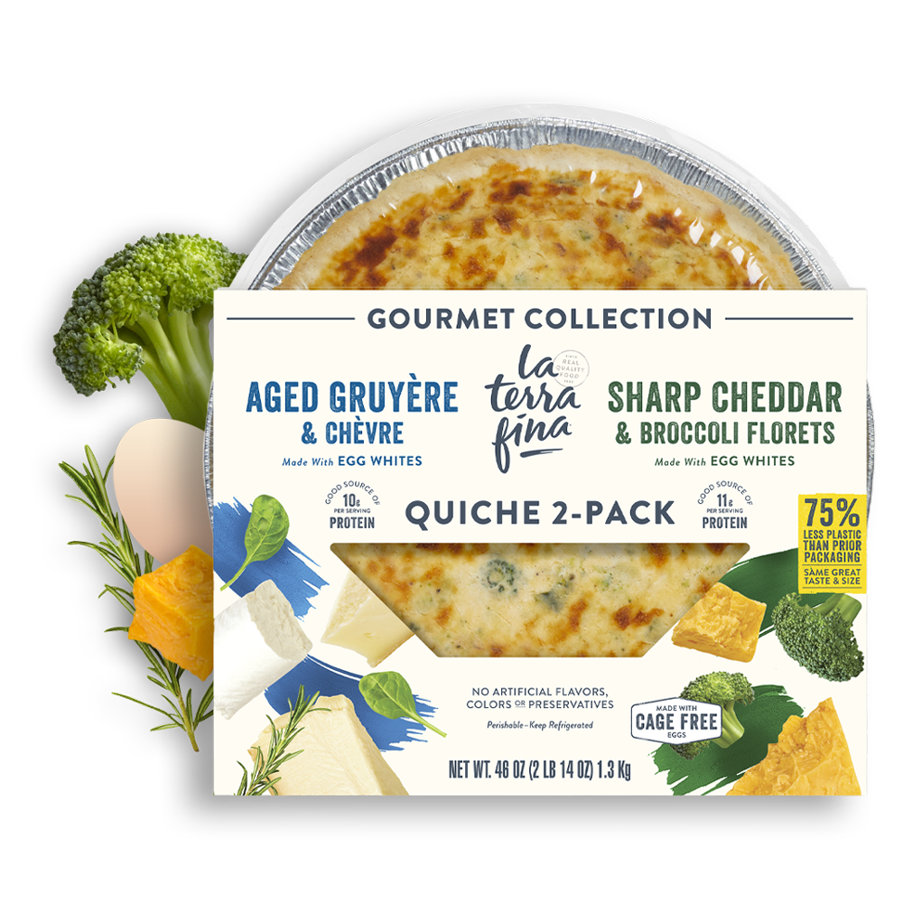 La Terra Fina Aged Gruyere & Cheddar Broccoli Quiche