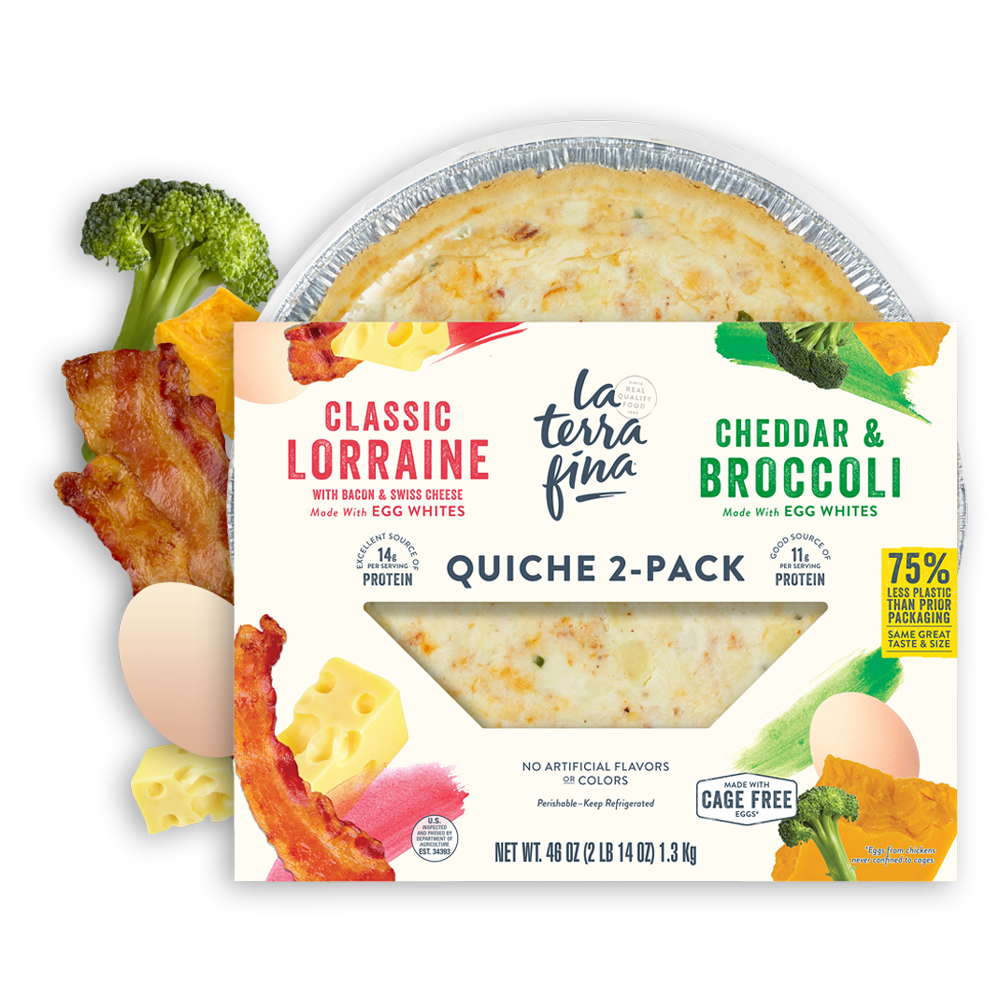 La Terra Fina Classic Lorraine & Cheddar Broccoli Quiche