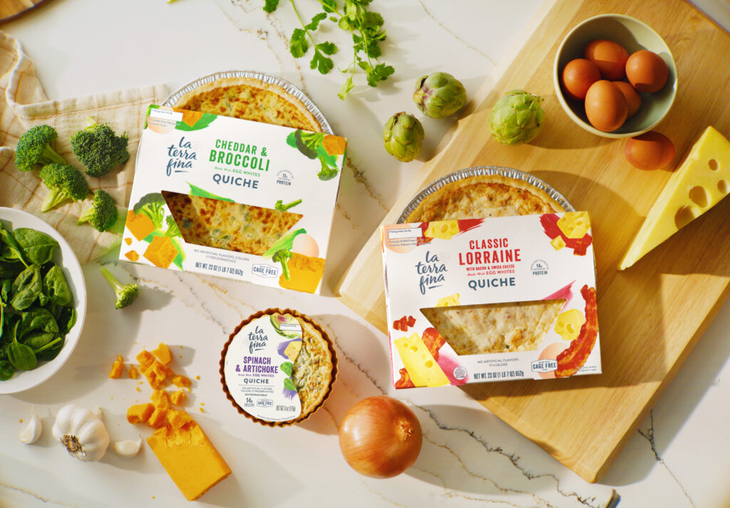 La Terra Fina Quiches on a countertop
