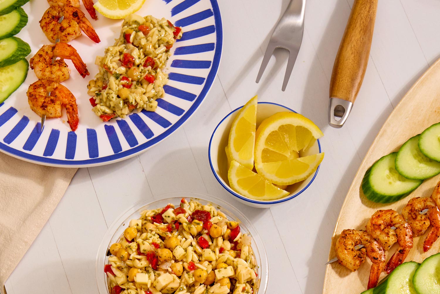 orzo salad with shrimp